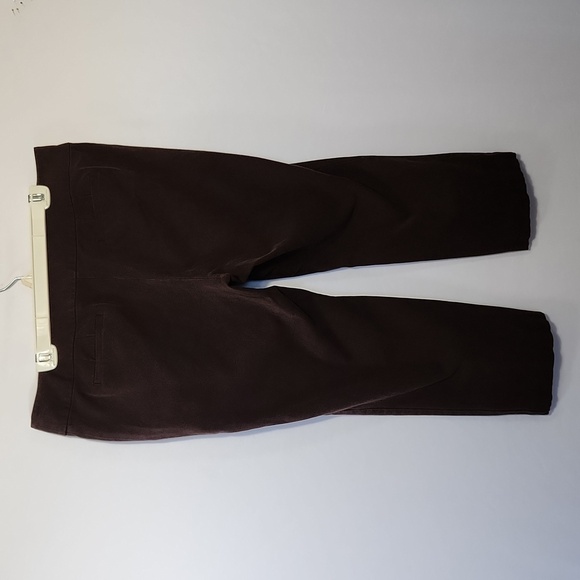 Chico's Brown Cropped Stretch Front Zip Button Pocket Pants Size 3/XL-16 Short - Picture 13 of 13